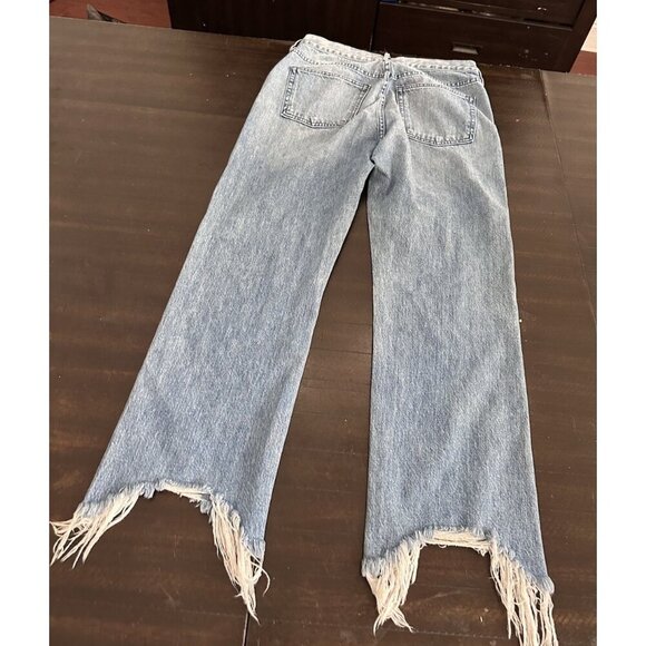 3x1 NYC Jeans Womens Size 28 Blue Byrd Shelter Austin Crop High Rise Raw Hem - Picture 2 of 5